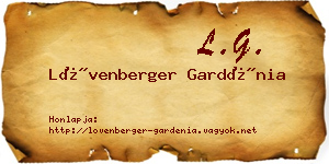 Lövenberger Gardénia névjegykártya